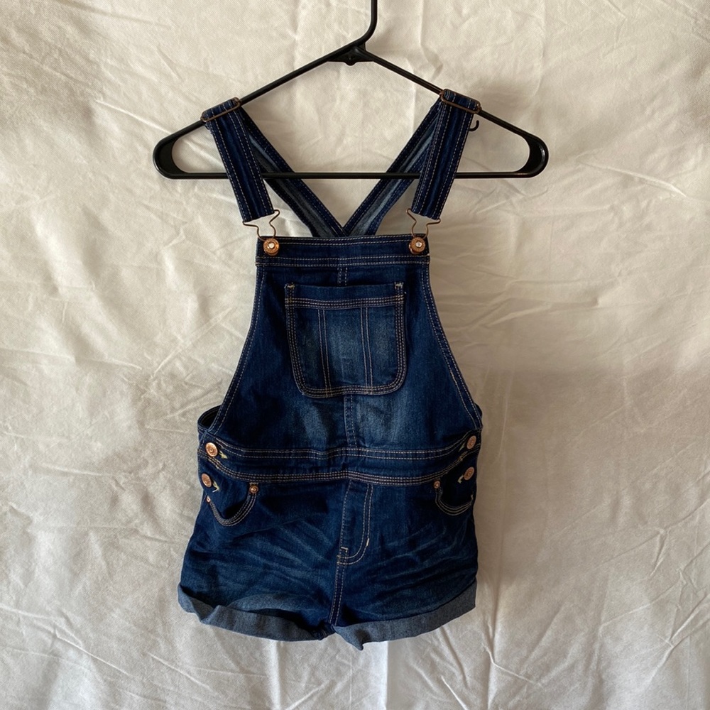 Blue Jean Overall Shorts